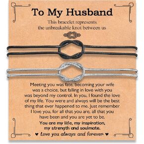 EPIRORA Couple Gifts for Her Him- Matching Bracelets for Couples, Long Distance Relationship Gift Anniversary Birthday Christmas Gifts for Girlfriend Boyfriend Husband Wife (Black & Silver) in Saudi Arabia