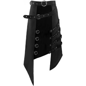 Mens Womens Steampunk Gothic Apron Adjustable Medieval Personality Half Skirt for Performance Party in Kuwait