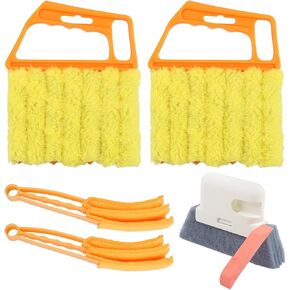 5-Pack Blind Cleaning Kit - Professional Tools for Window Blinds, Air Vents, Tracks & Fans | Extendable Handle with Washable Microfiber Brushes | All-in-One Dust Removal Set in Kuwait