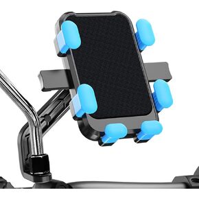 Motorcycle Phone Mount for Yamaha NMAX 155, Bike Phone Holder Motorcycle Cell Phone Holder, Quick Install Anti-Shake Motorcycle Phone Mount Holder,A-Rearview Mirror Style-Black in Kuwait