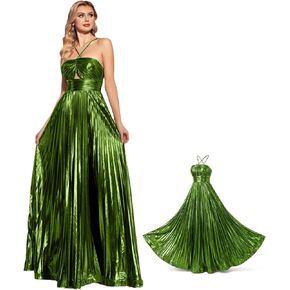 Lady's Sleeveless, Neck-Revealing, Backless, Form-Fitting Dress for a Sexy Party Occasion in Saudi Arabia
