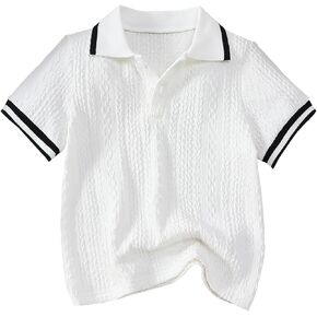 قمصان بولو بيكيه للأولاد صيفية بأكمام قصيرة وياقة كاجوال للأطفال الصغار من عمر 4 إلى 7 سنوات in Kuwait