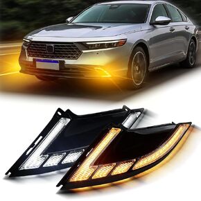 ضوء LED للجري النهاري، ضوء ضباب أمامي، ضوء خلفي DRL كهرماني، إشارة انعطاف تسلسلية، متوافق مع Honda Accord 2023 2024 2025 LX EX Sport Hybrid in Kuwait