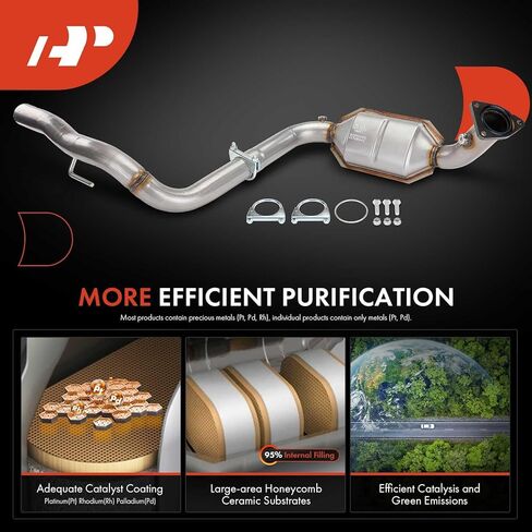 A-Premium Catalytic Converter Kit Direct-Fit Compatible with Chevrolet Silverado 1500 Classic, Suburban 1500 2500 & GMC Yukon XL 1500, Sierra 1500 Classic & Cadillac Escalade ESV EXT, E.P.A. Compliant in Saudi Arabia