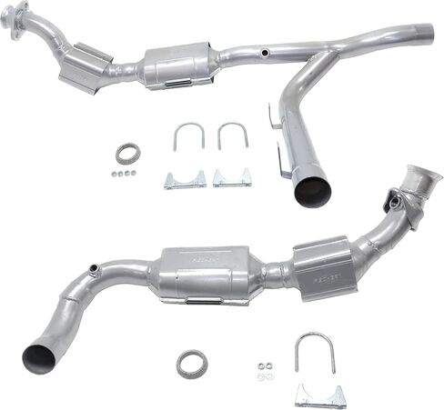 Garage-Pro Left and Right 2-PC Direct-Fit Catalytic Converter Kit Replacement for Ford F-150, Expedition, F-250 1997-1998 4.6L 4WD, Undercar 46-State Legal in Saudi Arabia