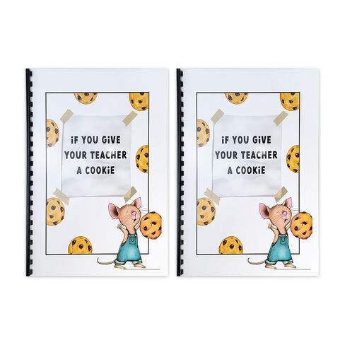 Flylin If You Give Your Teacher a Cookie Book, 2 Pcs Thoughtful Teacher Appreciation Craft Book Unique Thank You Gift for Teachers in Saudi Arabia