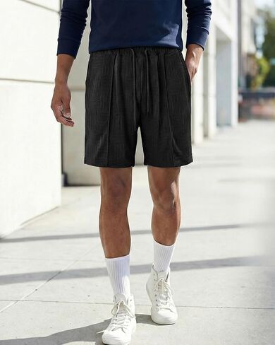 Men's Summer Fashion Sports Casual Shorts: Loose-Fit Breathable Towel Jacquard Sweat-Absorbent Short Pants in Saudi Arabia