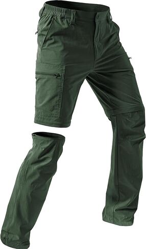 NATUVENIX Men's Hiking Convertible Pants, Zip Off Lightweight Quick Dry Water Resistant Cargo for Travel Fishing in Kuwait