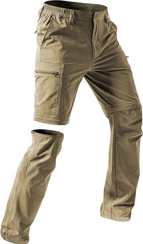 NATUVENIX Men's Hiking Convertible Pants, Zip Off Lightweight Quick Dry Water Resistant Cargo for Travel Fishing in Saudi Arabia
