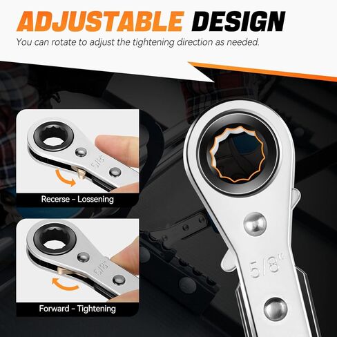 Auto Dynasty Serpentine Belt Tool Kit, 13PCS Belt Tensioner Tool, Removal and Installation Tool Set with Ratcheting Wrench, Crowfoot Wrenches, Socket Adapters, 19 mm, 5/8'' Ratchet Drive in Saudi Arabia