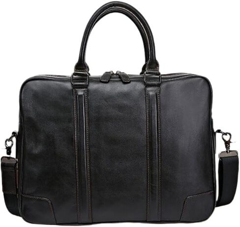 15 Inch Waterproof Laptop Briefcase Top Layer of Cowhide for Men in Kuwait