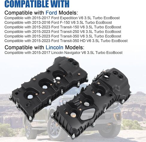 BL3Z-6582-H غطاء صمام المحرك مع حشية متوافق مع 2015-2017 Ford Expedition 2013-2016 F-150 2015-2023 Ford Transit-150 250 350 2015-2017 Lincoln Navigator 3.5L Turbo EcoBoost استبدال #DL3Z-6582-C in Kuwait