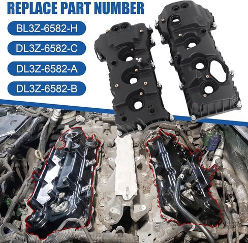 BL3Z-6582-H غطاء صمام المحرك مع حشية متوافق مع 2015-2017 Ford Expedition 2013-2016 F-150 2015-2023 Ford Transit-150 250 350 2015-2017 Lincoln Navigator 3.5L Turbo EcoBoost استبدال #DL3Z-6582-C in Kuwait
