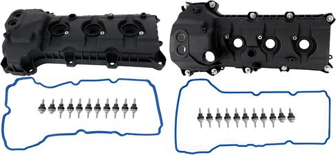 مجموعة غطاء صمام Garage-Pro مكونة من 2 متوافقة مع Ford Edge 2011، Ford Explorer 2011-2019، 3.7L/3.5L، V6، بلاستيك، مع حشية in Saudi Arabia