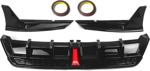Rear Bumper Lip Diffuser Rear Bumper Low Lip with LED Light For Toyota Camry SE XSE YOFER Style 2018-2024 (Gloss Black) in Kuwait