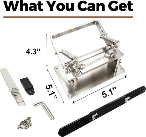 Leather Skiver, Leather Splitter with Pulling Handle,Skiving Machine for Belts, Wallets, Bags & DIY Craft, 3" Width, Aluminum Alloy Build, Black in Kuwait