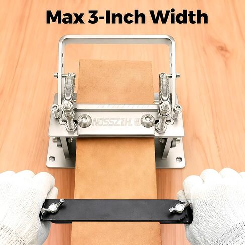 Leather Skiver, Leather Splitter with Pulling Handle,Skiving Machine for Belts, Wallets, Bags & DIY Craft, 3" Width, Aluminum Alloy Build, Black in Kuwait