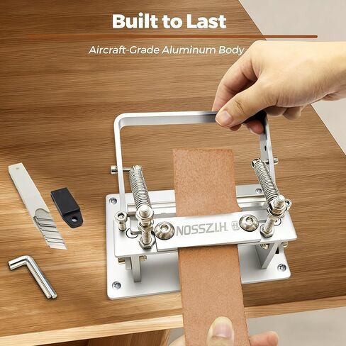 Leather Skiver, Leather Splitter with Pulling Handle,Skiving Machine for Belts, Wallets, Bags & DIY Craft, 3" Width, Aluminum Alloy Build, Black in Kuwait