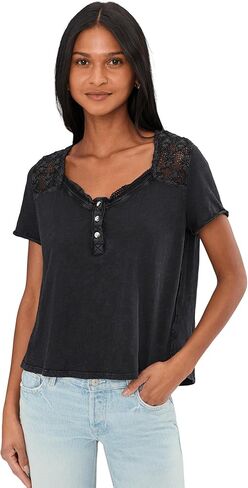 Free People Women's We The Free Heirloom Henley in Saudi Arabia