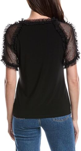 Joseph Ribkoff Women's Silky Knit and Mesh Top in Saudi Arabia