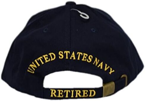 Military USN Retired Eagle Anchor Proudly Served Blue Embroidered Cap Hat EE in Saudi Arabia