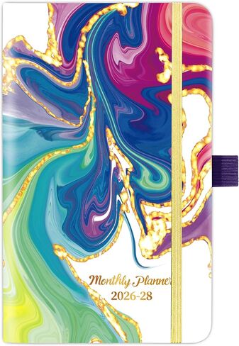 Pocket Calendar 2026-2028 - 3 Year Monthly Planner 2026-2028, January 2026 - December 2028, 6.4" x 3.8", Pocket Planner 2026-2028 with Elastic Closure in Kuwait