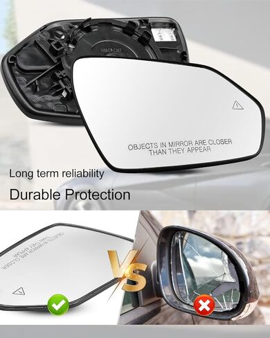 Heated Mirror Glass Passenger Side Fit for Hyundai Elantra 2021-2023, Rearview Mirror with Blind Spot Detection Replace 87621-AB040 87621-AB060 87621-AA070 87621-AA160 87621-AA180 in Saudi Arabia