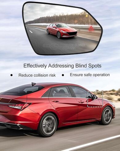 Heated Mirror Glass Passenger Side Fit for Hyundai Elantra 2021-2023, Rearview Mirror with Blind Spot Detection Replace 87621-AB040 87621-AB060 87621-AA070 87621-AA160 87621-AA180 in Saudi Arabia