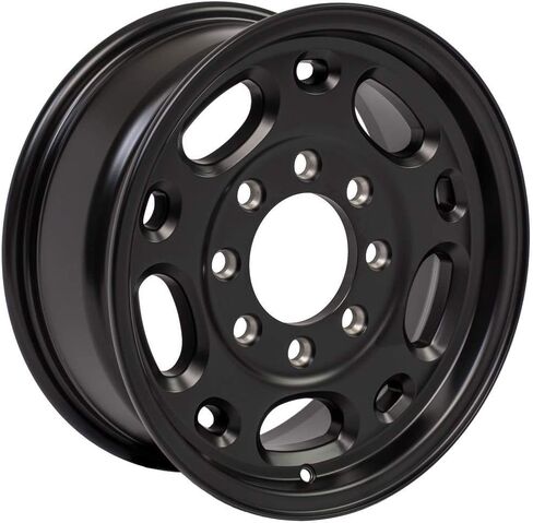 إطارات OE Wheels CV82 مقاس 16 بوصة تناسب طراز سوبربان 2500 8x165.1 16x6.5 أسود ساتان - هولاندر 5079 (1) in Saudi Arabia