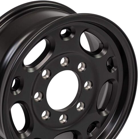 إطارات OE Wheels CV82 مقاس 16 بوصة تناسب طراز سوبربان 2500 8x165.1 16x6.5 أسود ساتان - هولاندر 5079 (1) in Saudi Arabia
