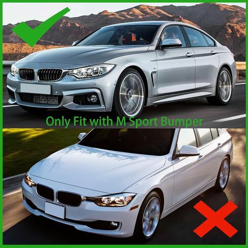 شفة مقسمة أمامية متوافقة مع BMW 4 Series F32 2014-2020 420i 428i 430i 435i 440i M Sport، ABS ممتص الصدمات الأمامي ملمع شفاه أسود in Saudi Arabia