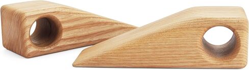 عبوتان من سدادات الأبواب الخشبية - إسفين باب غير قابل للانزلاق، كتلة خشبية مثلثة مع فتحة تعليق لأي أرضية، للحمام وغرفة النوم وغرفة المعيشة والمنزل والمكتب (خشب فاتح) in Kuwait