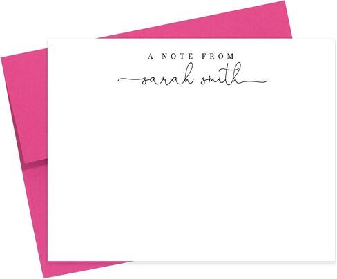 مذكرة ثابتة شخصية للنساء والرجال، ملاحظة من مجموعة القرطاسية المخصصة للنص، بطاقات الملاحظات المسطحة والمغلفات المصنوعة يدويًا in Kuwait