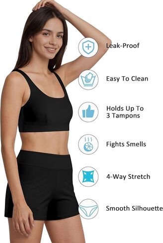 Beautikini Period Swimwear Two Piece Sporty Bikini Sets Menstrual Racerback Swimsuit Leakproof Bathing Suit for Teen Girls in Saudi Arabia