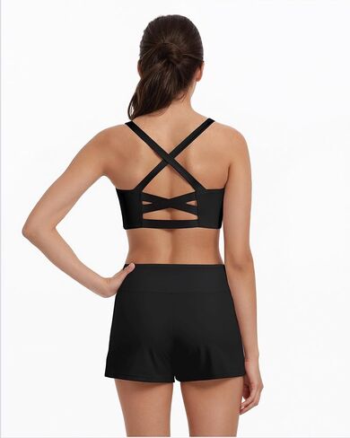 Beautikini Period Swimwear Two Piece Sporty Bikini Sets Menstrual Racerback Swimsuit Leakproof Bathing Suit for Teen Girls in Saudi Arabia