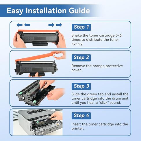 استبدال مسحوق الحبر المتوافق مع MYTONER لخرطوشة الحبر الأسود Brother TN-770 TN770 فائقة الإنتاجية لطابعة HL-L2370DW L2370DWXL MFC-L2750DW L2750DWXL 4,500 صفحة، عبوتان in Saudi Arabia