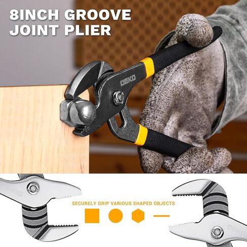 7PCS Plier Set, 8" Water Pump/Tongue and Groove Plier, 7"Diagonal Cutting, 6" Long Nose/Tongue and Groove/Side Cutting, Mini Long Nose with Storage Bag, for Home Repair DIY Professional Use in Saudi Arabia