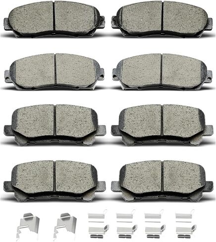 D1281 D1521 8pcs Front Rear Ceramic Brake Pads Sets With Clips Fit For Honda Odyssey 2011 2012 2013 2014 2015 2016 2017 in Saudi Arabia