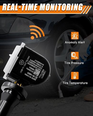 13598771 TPMS Sensor for:-Chevy 2007-2022 Equinox 2008-2010 Cobalt 2006-2020 Impala 2015-2022 Colorado 2007-2020 Tahoe for:-GMC for:-Buick Enclave Tire Pressure Monitoring Sensor 315MHz 4 Pack in Kuwait