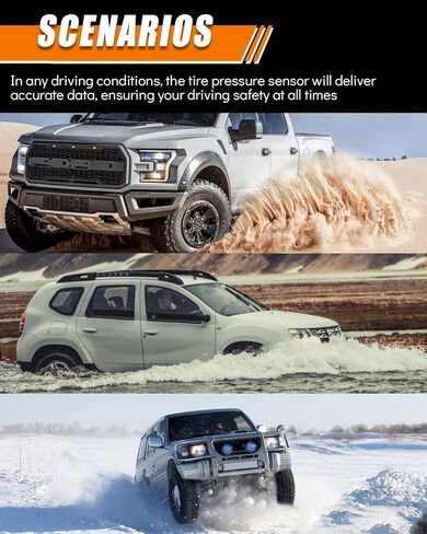 13598771 TPMS Sensor for:-Chevy 2007-2022 Equinox 2008-2010 Cobalt 2006-2020 Impala 2015-2022 Colorado 2007-2020 Tahoe for:-GMC for:-Buick Enclave Tire Pressure Monitoring Sensor 315MHz 4 Pack in Kuwait