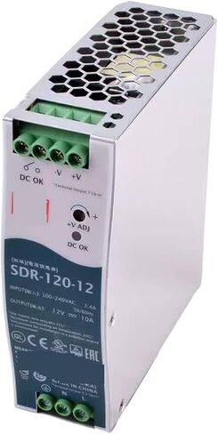 1pcs SDR-120-12 12VDC 10A Single Output Industrial DIN Rail Switching Power Supply in Saudi Arabia