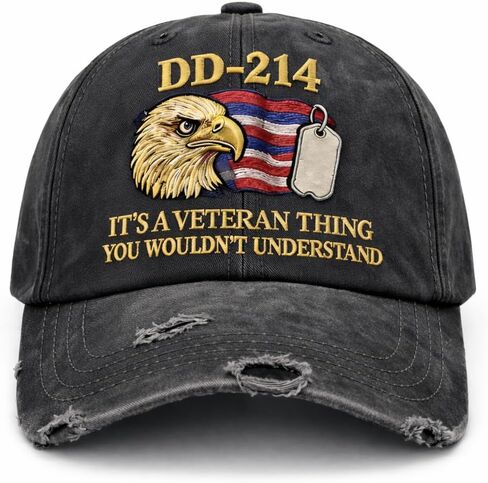 DD-214 Veteran Embroidered Hat for Men Military Baseball Cap Veteran Pride Gift in Saudi Arabia