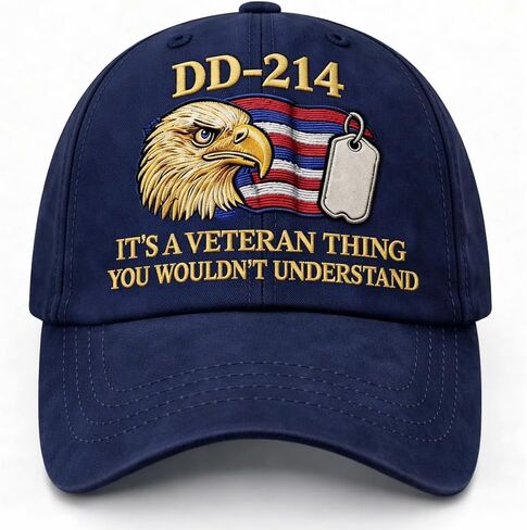 DD-214 Veteran Embroidered Hat for Men Military Baseball Cap Veteran Pride Gift in Saudi Arabia