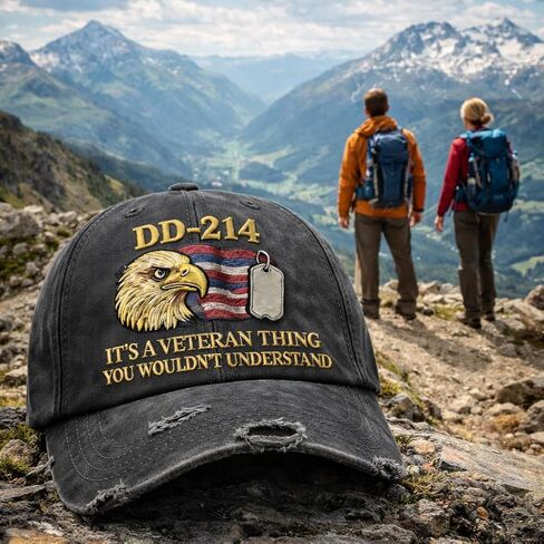 DD-214 Veteran Embroidered Hat for Men Military Baseball Cap Veteran Pride Gift in Saudi Arabia