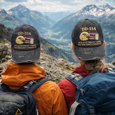 DD-214 Veteran Embroidered Hat for Men Military Baseball Cap Veteran Pride Gift in Saudi Arabia