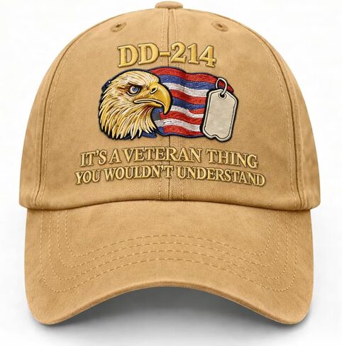 DD-214 Veteran Embroidered Hat for Men Military Baseball Cap Veteran Pride Gift in Saudi Arabia