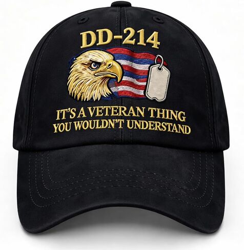 DD-214 Veteran Embroidered Hat for Men Military Baseball Cap Veteran Pride Gift in Saudi Arabia