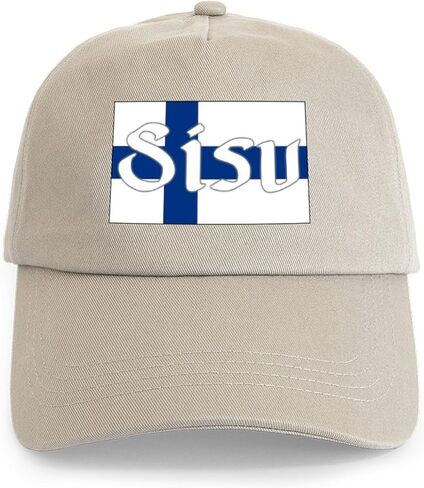 قبعة CafePress Finnish Sisu (العلم الفنلندي) قبعة بيسبول فريدة قابلة للتعديل كاكي in Saudi Arabia