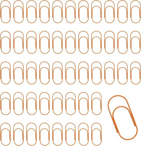 50 Pcs Gold Jumbo Big Paper Clips, 2 inch Vinyl Coated Paperclips, Large Paper Clip for Office, School, DIY, Bookmarks and Document Organization in Saudi Arabia