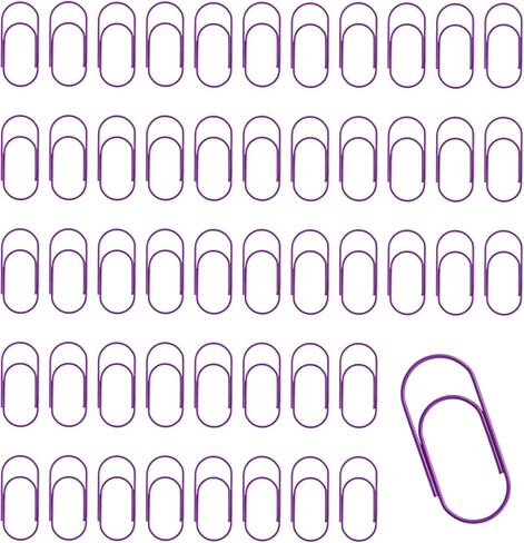 50 Pcs Gold Jumbo Big Paper Clips, 2 inch Vinyl Coated Paperclips, Large Paper Clip for Office, School, DIY, Bookmarks and Document Organization in Saudi Arabia